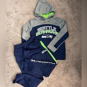 Seattle Seahawks Kids Matching Set - Navy and Gray